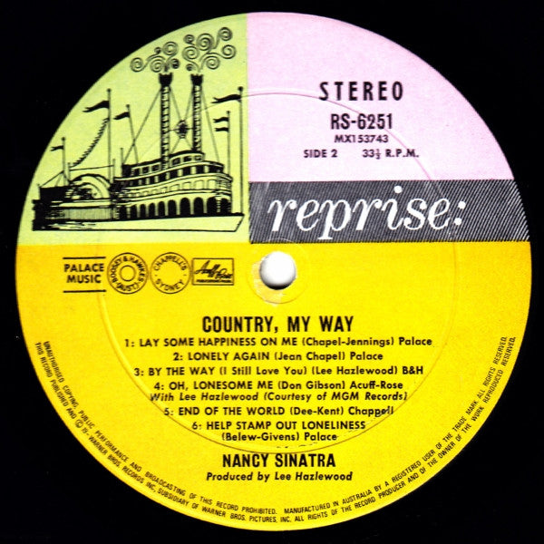 Nancy Sinatra : Country, My Way (LP, Album)