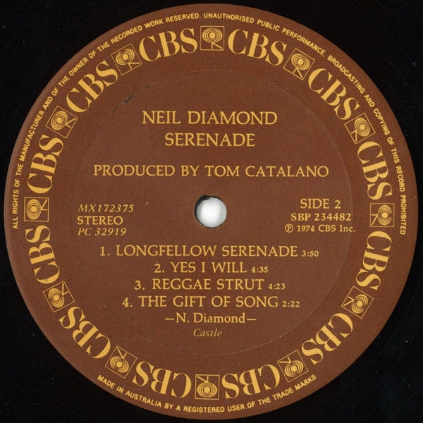 Neil Diamond : Serenade (LP, Album)