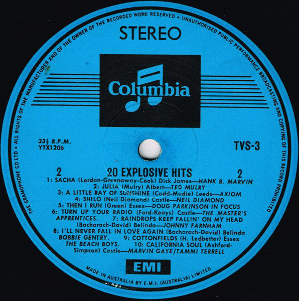 Various : 20 Explosive Hits (LP, Comp)