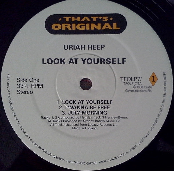 Uriah Heep : Look At Yourself / Very'Eavy Very'Umble (2xLP, Comp)
