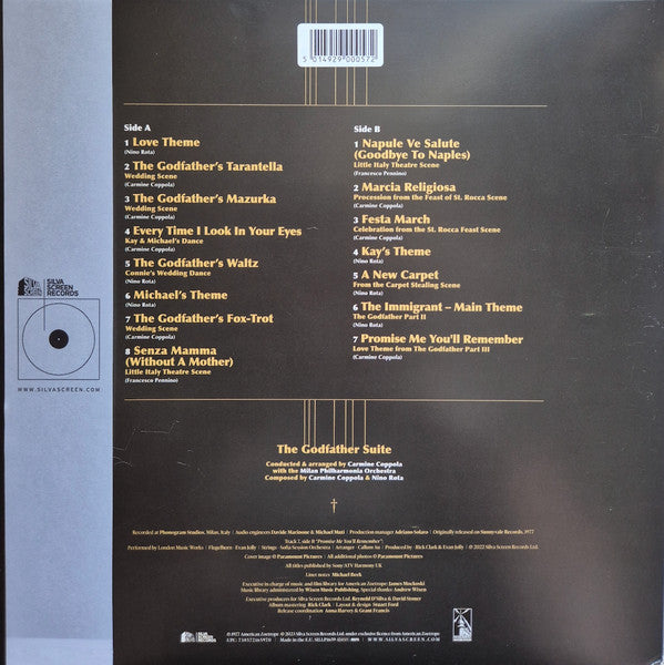 Carmine Coppola, Nino Rota : The Godfather Suite (LP, Album, S/Edition, Car)