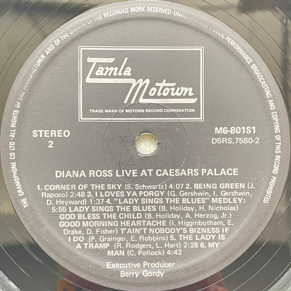 Diana Ross : Live At Caesars Palace (LP, Album)