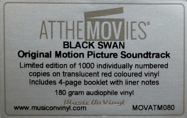 Clint Mansell : Black Swan (Original Motion Picture Soundtrack) (LP, Album, Ltd, Num, Tra)