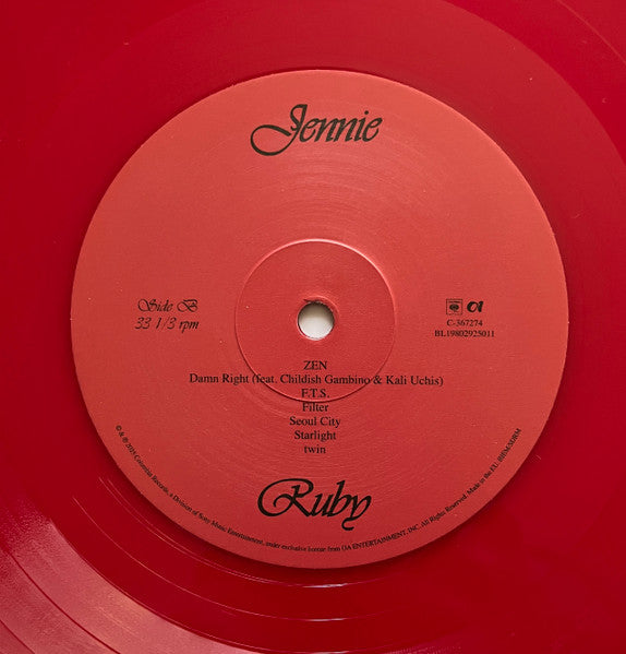 Jennie (8) : Ruby (LP, Album, Red)