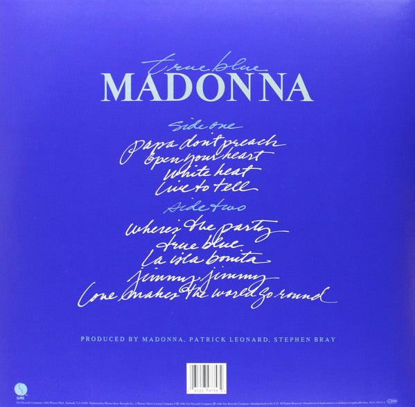 Madonna : True Blue (LP, Album, RE, 180)