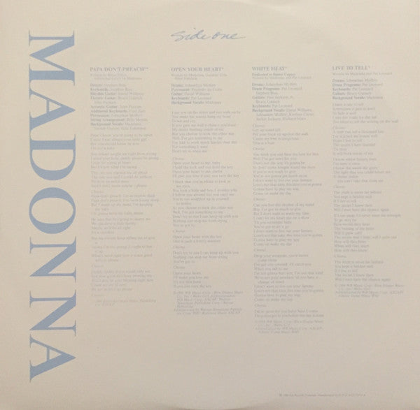 Madonna : True Blue (LP, Album, RE, 180)