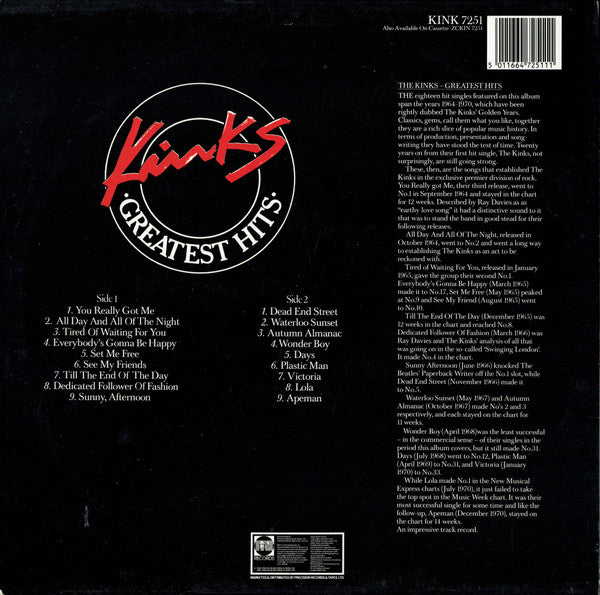 The Kinks : Greatest Hits (LP, Comp)