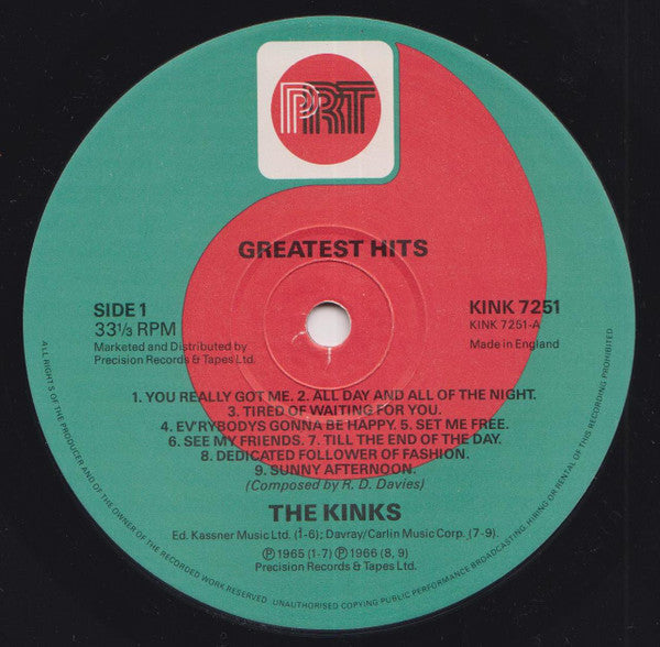 The Kinks : Greatest Hits (LP, Comp)
