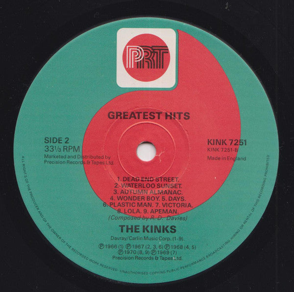 The Kinks : Greatest Hits (LP, Comp)