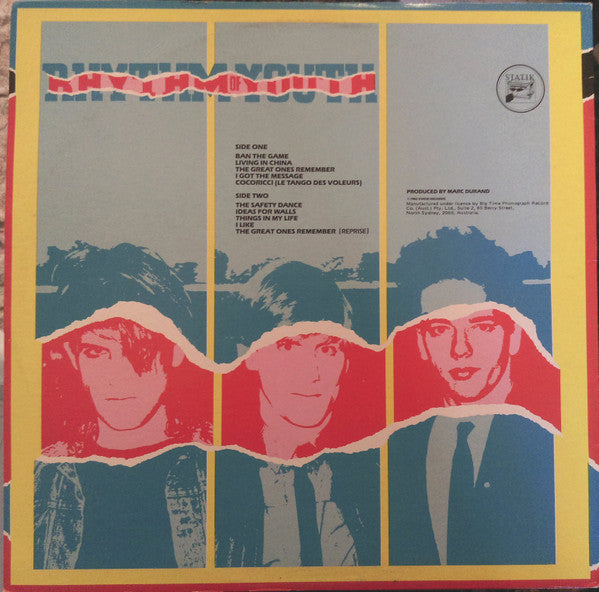 Men Without Hats : Rhythm Of Youth (LP, Album)