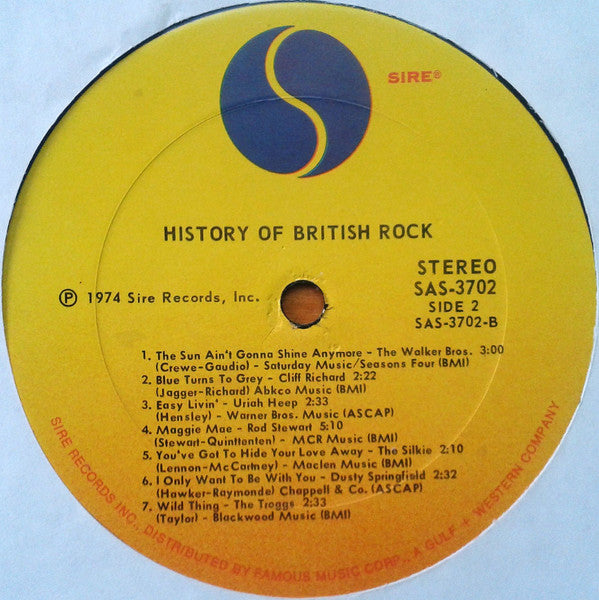 Various : History Of British Rock (2xLP, Comp)