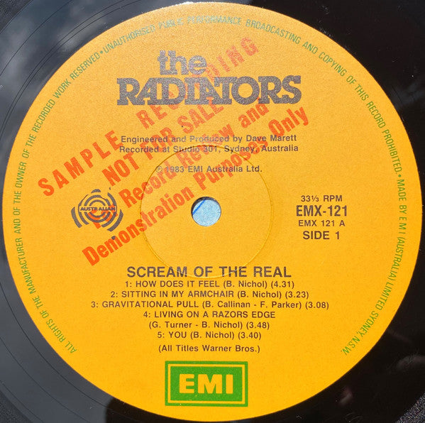 The Radiators (2) : Scream Of The Real (LP, Album)