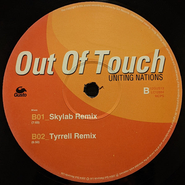 Uniting Nations : Out Of Touch (12", Single)