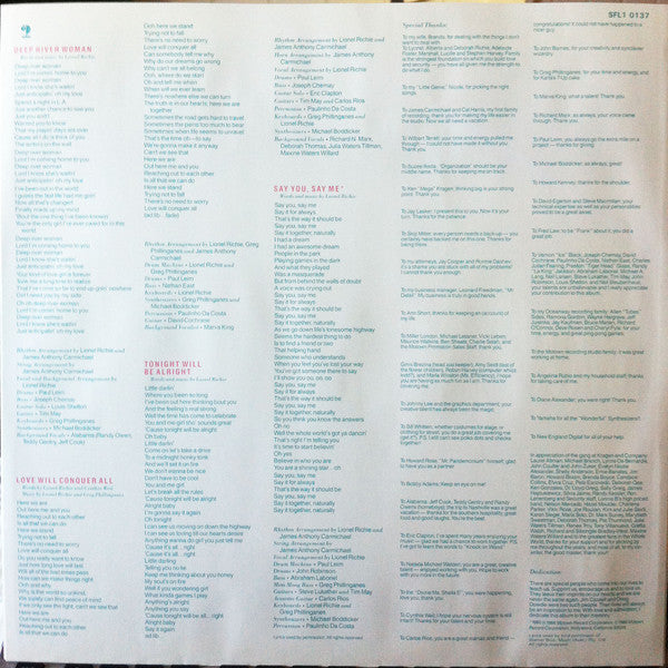 Lionel Richie : Dancing On The Ceiling (LP, Album, Gat)