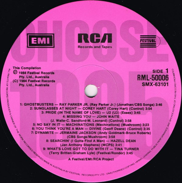 Various : Choose 1985 (LP, Comp, Pin)