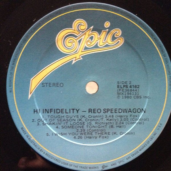 REO Speedwagon : Hi Infidelity (LP, Album)