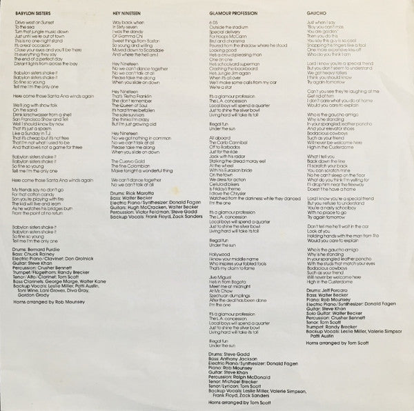 Steely Dan : Gaucho (LP, Album)