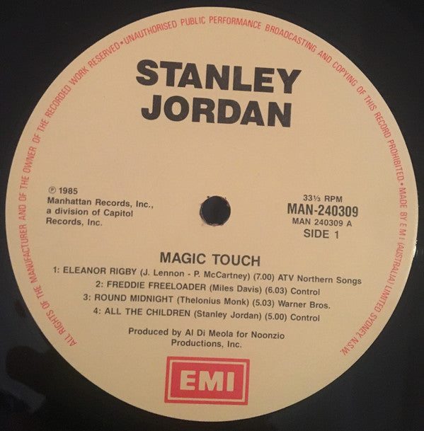Stanley Jordan : Magic Touch (LP, Album)