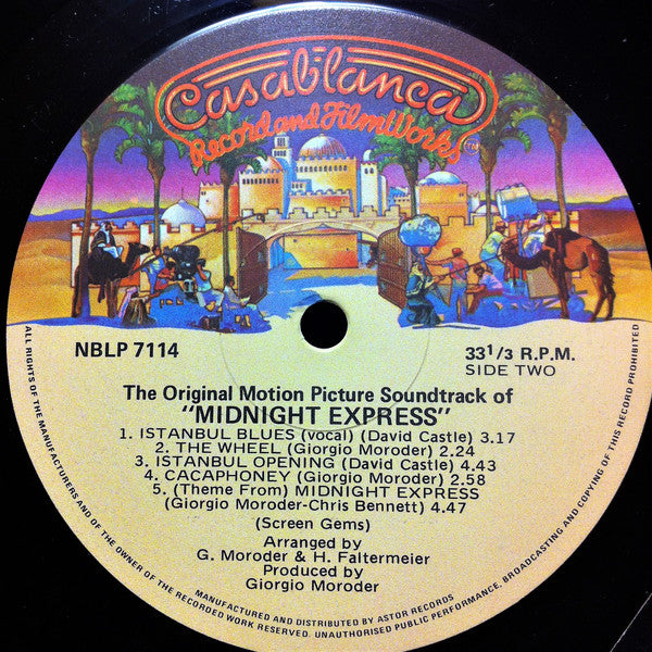Giorgio Moroder : Midnight Express (Music From The Original Motion Picture Soundtrack) (LP, Album)