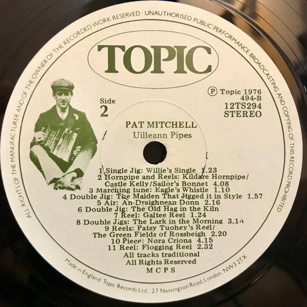 Pat Mitchell : Uilleann Pipes (LP)