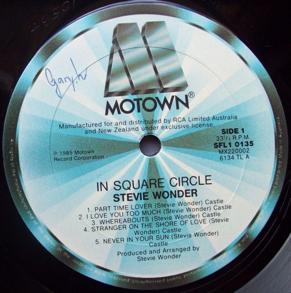 Stevie Wonder : In Square Circle (LP, Album, RE, Gat)