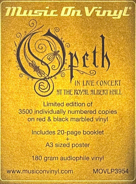 Opeth : In Live Concert At The Royal Albert Hall (4xLP, Red + Box, Ltd, Num, RE)