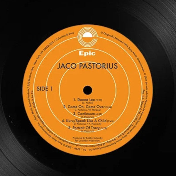 Jaco Pastorius : Jaco Pastorius (LP, Album, RE)