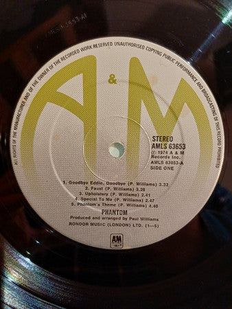 Paul Williams (2), Various : Phantom Of The Paradise - Original Soundtrack Recording (LP)