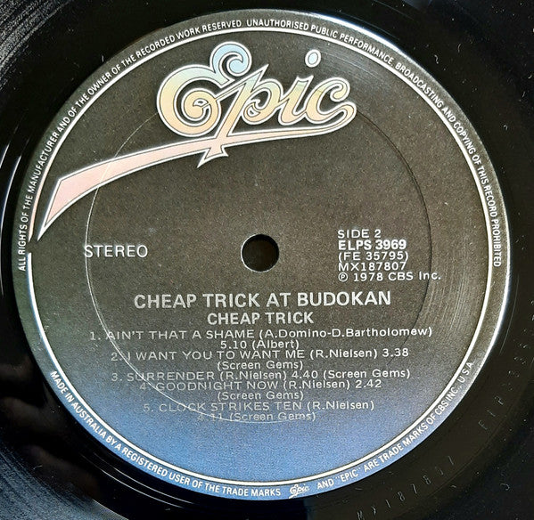 Cheap Trick : Cheap Trick At Budokan (LP, Album, RP, Gat)