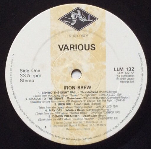 Various : Iron Brew - The Legacy/GWR Sampler Vol. 1 (LP, Comp)