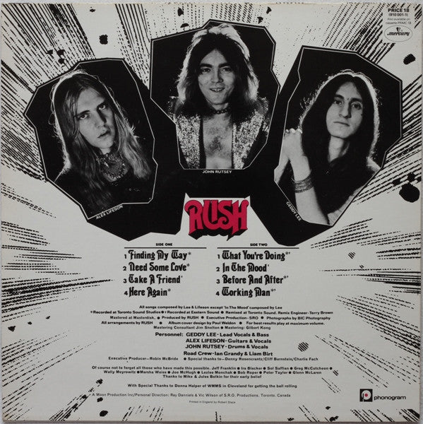 Rush : Rush (LP, Album, RE)