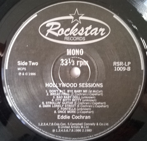 Eddie Cochran : The Hollywood Sessions (LP, Comp, Mono)