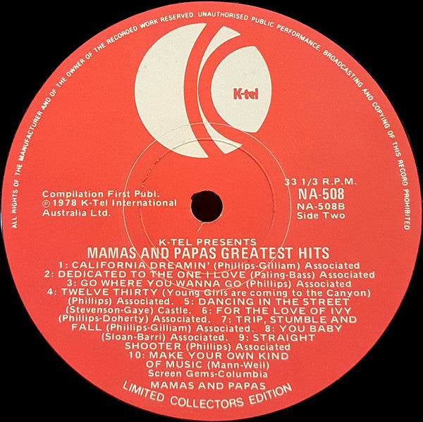 Mamas And Papas* : 20 Great Hits From Mamas And Papas (LP, Comp)