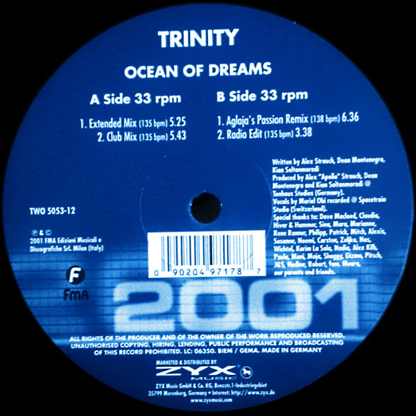 Trinity (3) : Ocean Of Dreams (12")
