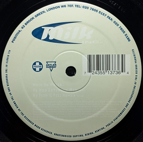 Milk Inc. : Walk On Water (12")