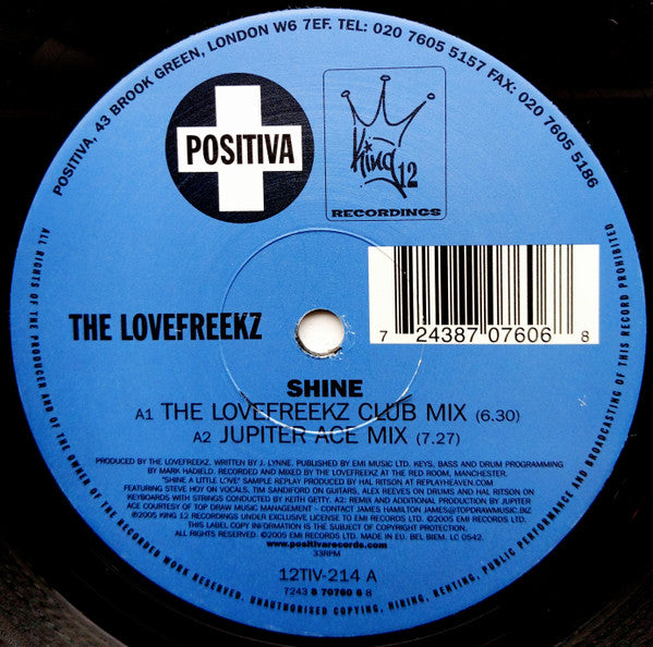 The Lovefreekz : Shine (12")