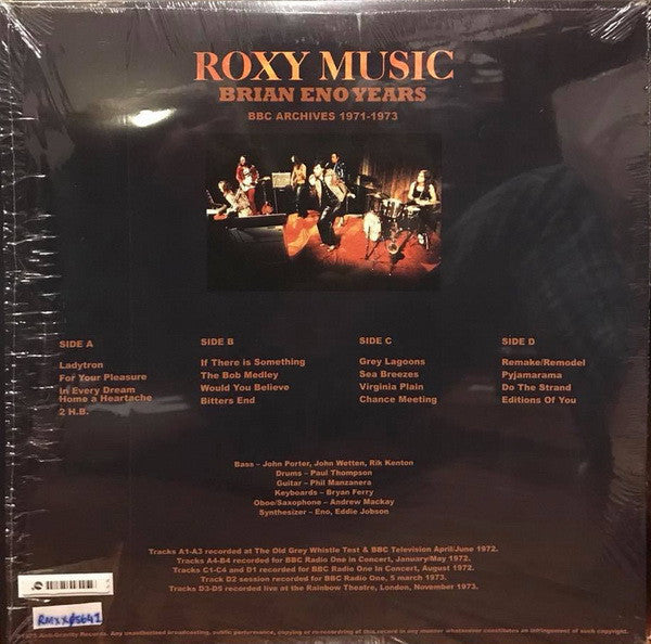 Roxy Music : The Eno Years BBC Archives 72-73 (2xLP, Comp, Unofficial, Col)