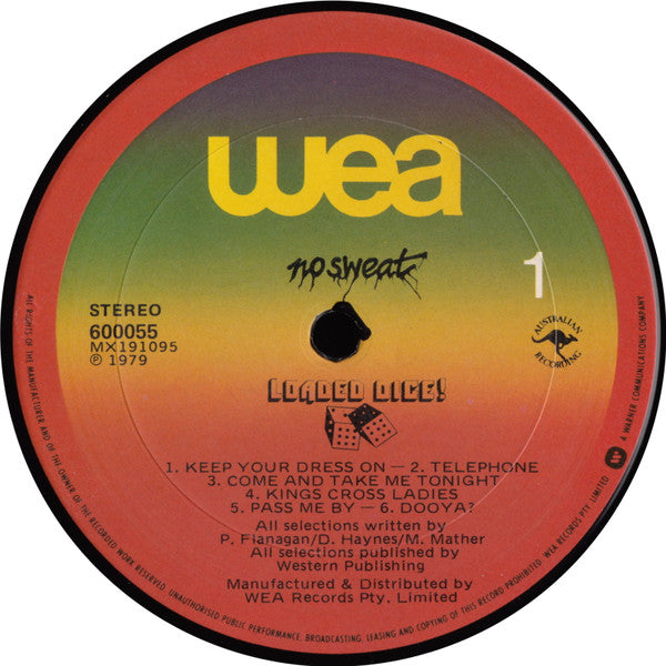 Loaded Dice (3) : No Sweat (LP, Album, Gat)
