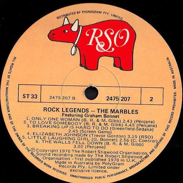 Marbles (3) Featuring Graham Bonnet : Rock Legends (LP, Album, RE)