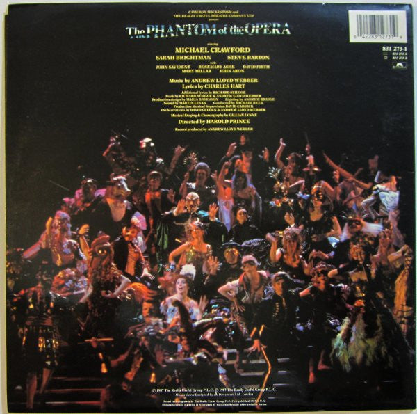 Andrew Lloyd Webber : The Phantom Of The Opera (2xLP, Album, Gat)