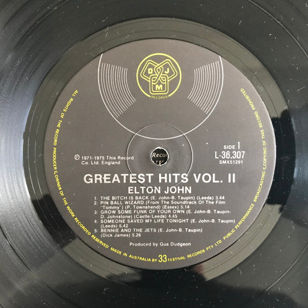 Elton John : Greatest Hits Volume II (LP, Comp)