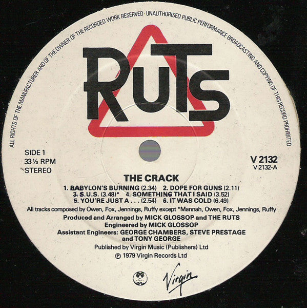 The Ruts : The Crack (LP, Album)