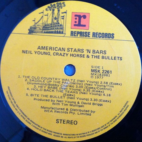 Neil Young : American Stars 'N Bars (LP, Album)