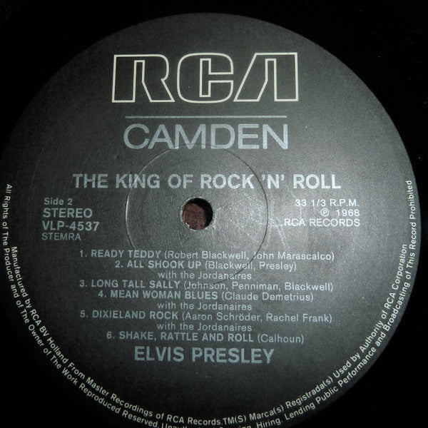 Elvis Presley : The King Of Rock 'N' Roll (LP, Comp)
