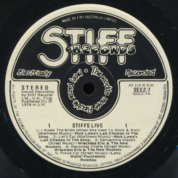 Various : Stiffs Live Stiffs (LP)