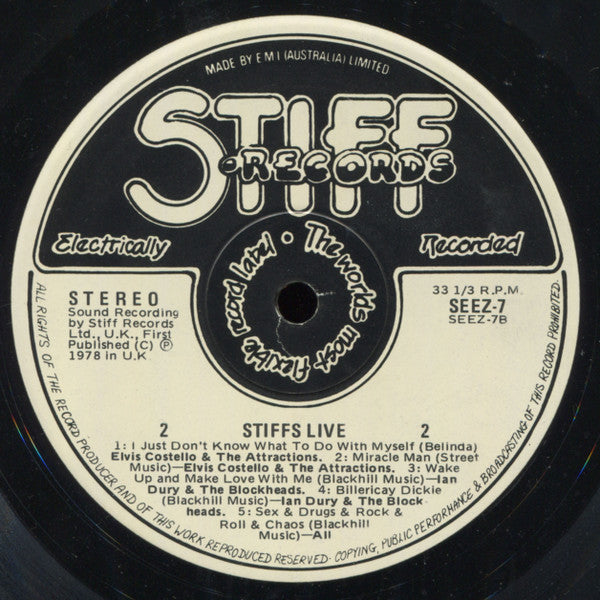 Various : Stiffs Live Stiffs (LP)