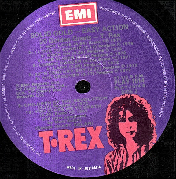 T. Rex : Solid Gold - Easy Action, 20 Golden Greats (LP, Comp)