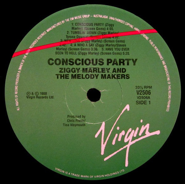 Ziggy Marley And The Melody Makers : Conscious Party (LP, Album)