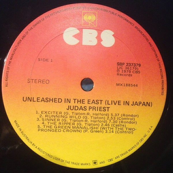 Judas Priest : Unleashed In The East (Live In Japan) (LP, Album)