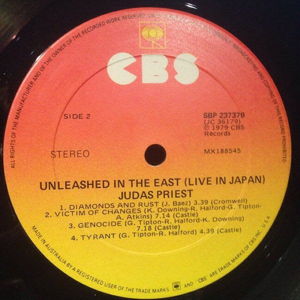 Judas Priest : Unleashed In The East (Live In Japan) (LP, Album)